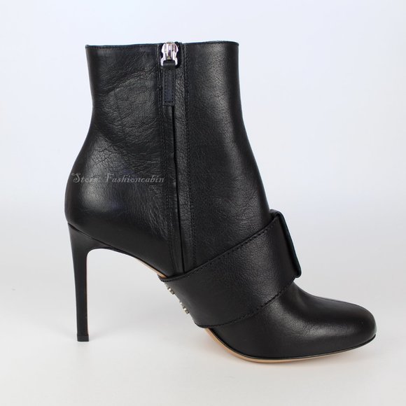 VALENTINO GARAVANI Bow Leather Ankle Boots – Statement Heels for Elegant Nights - Picture 8 of 15